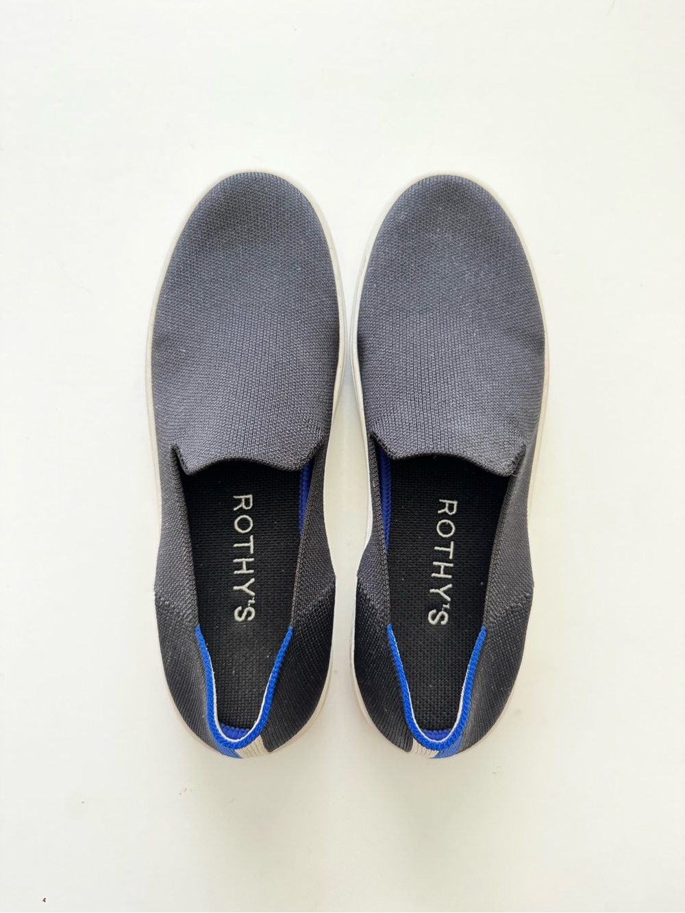 Rothy's Black The Original  Slip-On Knit Sneakers size 9.5